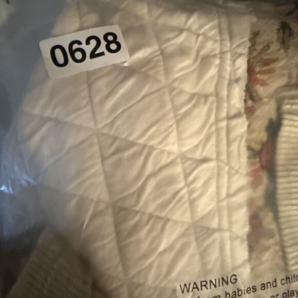 POL Quilted Corduroy Jacket Jacquard Sz S Tapestry Grandma Cottage - Picture 12 of 12